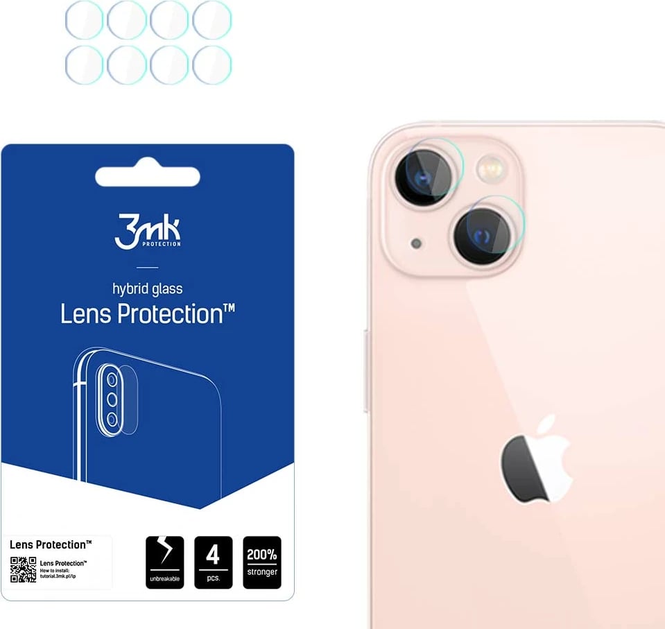 Xham mbrojtës kamerës 3mk Lens Protection për iPhone 14 Plus, Transparent