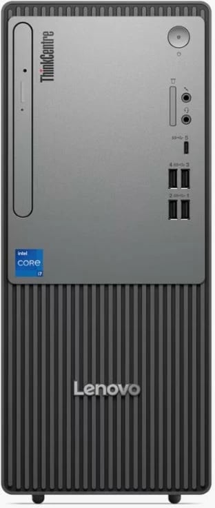 Kasë Lenovo ThinkCentre Neo 50t Gen 5, Intel Core i3-14100, 8 GB RAM, 256 GB SSD, Windows 11 Pro, Zezë/Argjendtë