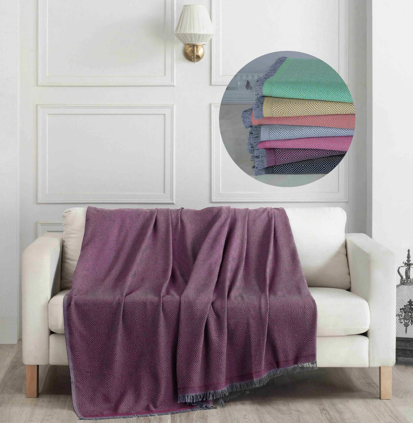 Mbulesë divani L'essentiel Elite, ngjyrë e kuqe e errët