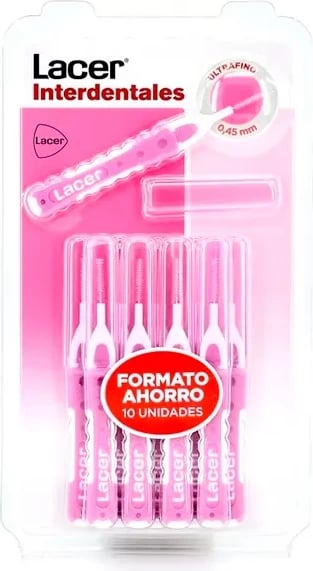 Brusha interdentale Lacer Ultra Fine 10 copë rozë