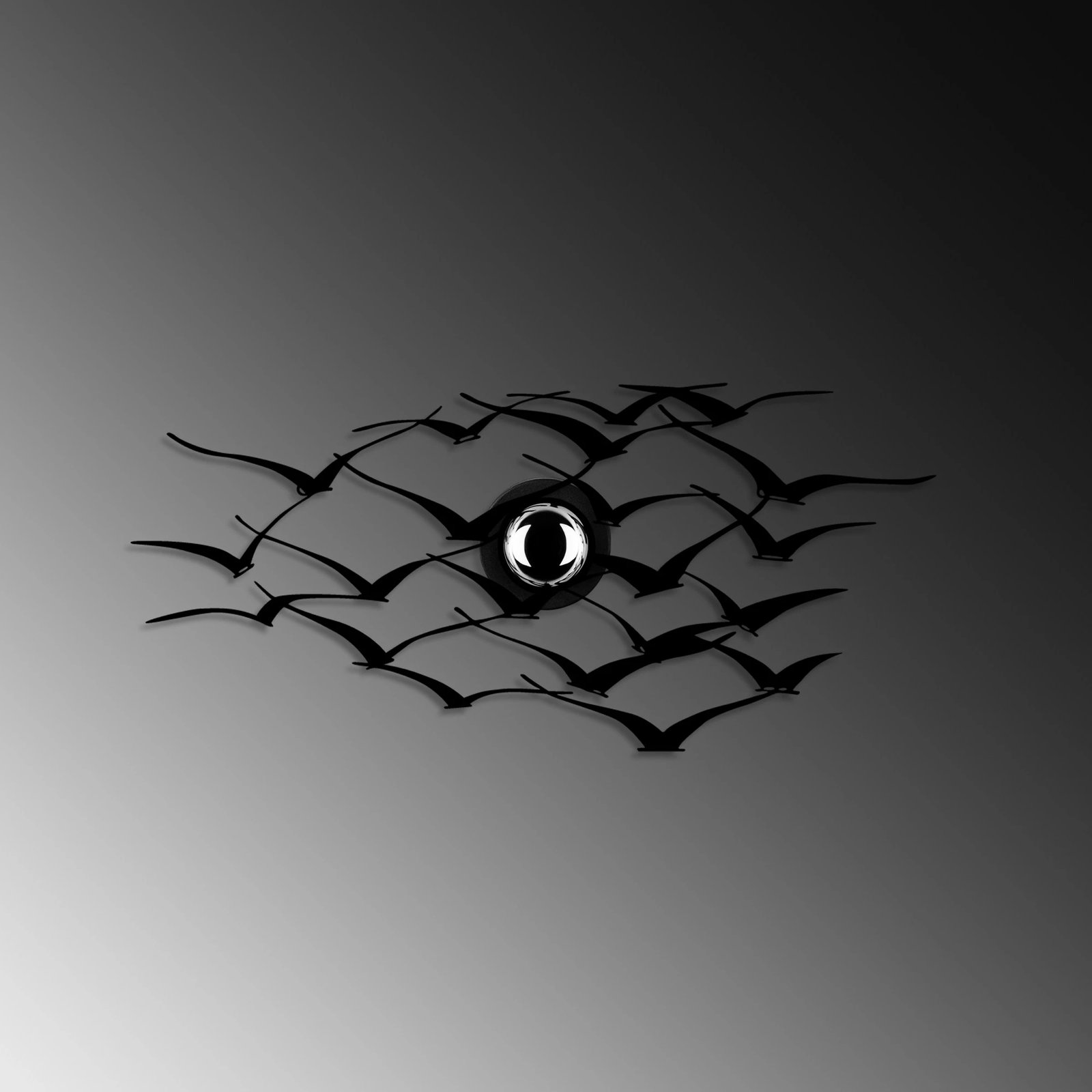 Llambë muri Opviq, zogj fluturues, ngjyrë e zezë Llambë muri Opviq, zogj fluturues, ngjyrë e zezë