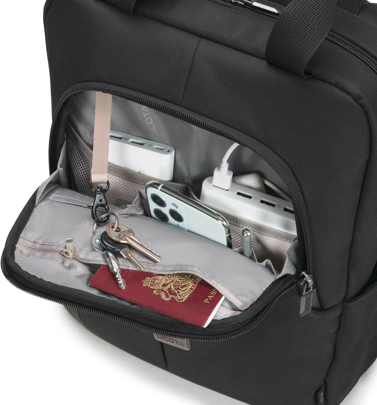 Çantë shpine DICOTA ECO Slim PRO, 14.1", rrip shpatullash, e zezë