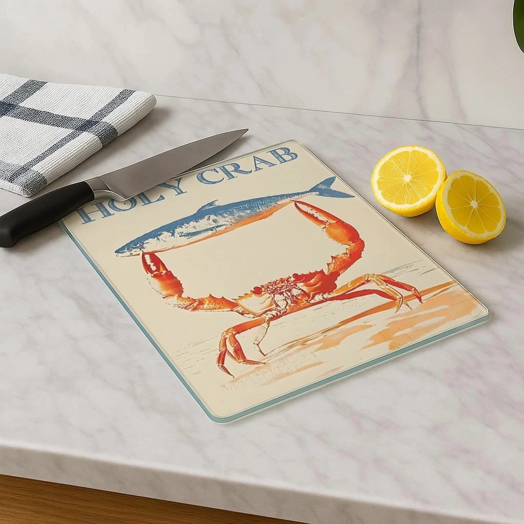 Dërrasë prerëse Hermia, qelq i temperuar, shumëngjyrëshe, 30x40cm