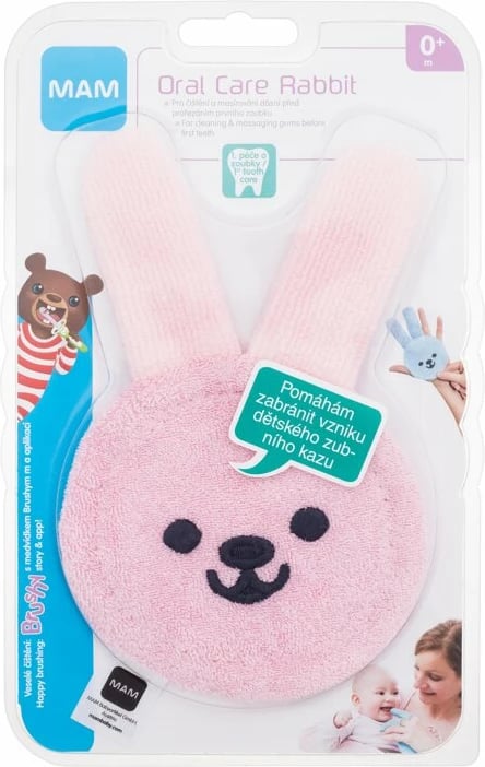 Furçë dhëmbësh për fëmijë MAM Oral Care Rabbit rozë, 1 copë