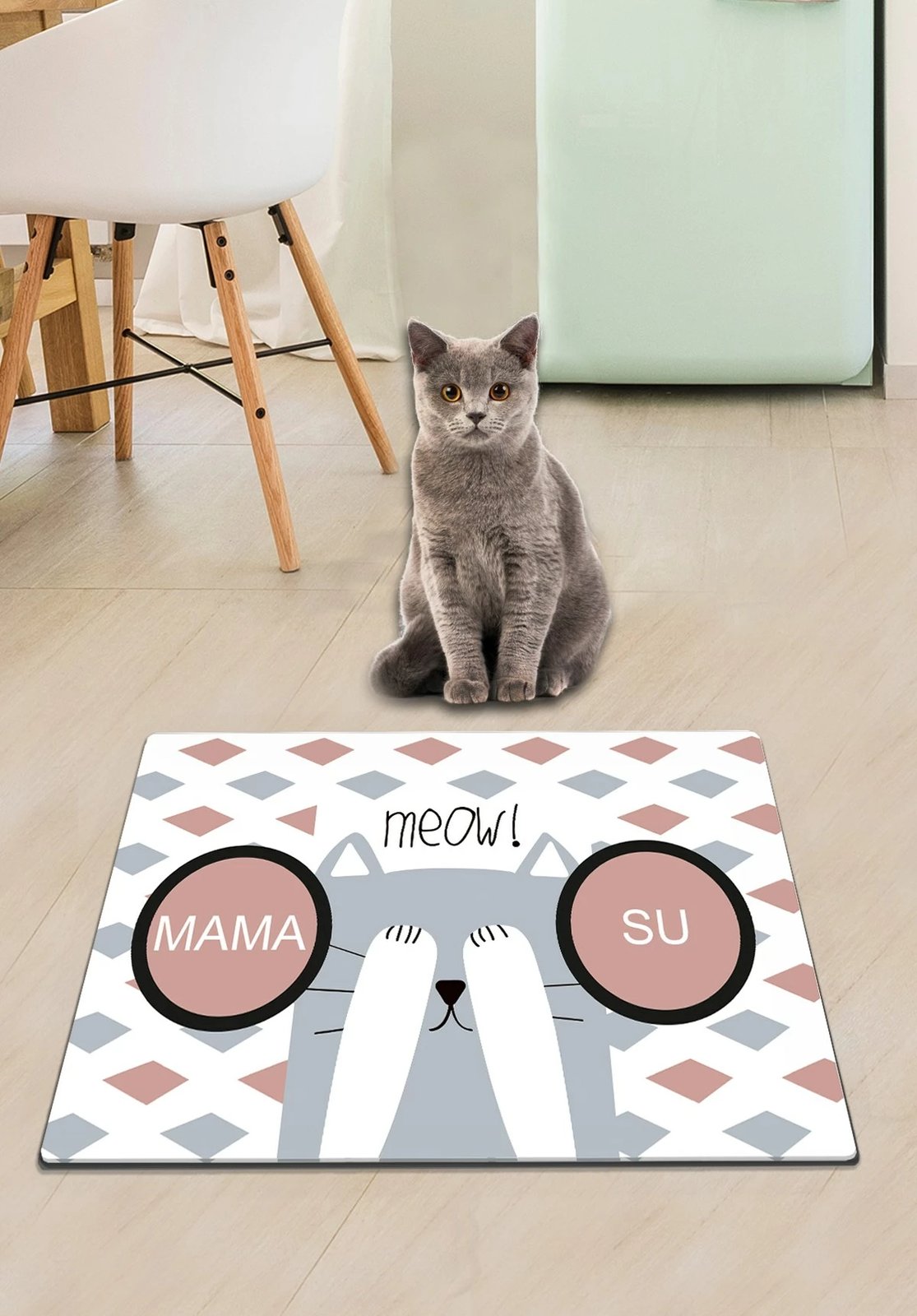 Tapet për rërë mace, Paws & Whiskers, shumëngjyrësh, 40x60cm