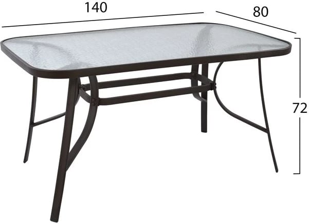 Set kopshti tavolinë & karrige FH10569.02, 5 pjesë, të kafta