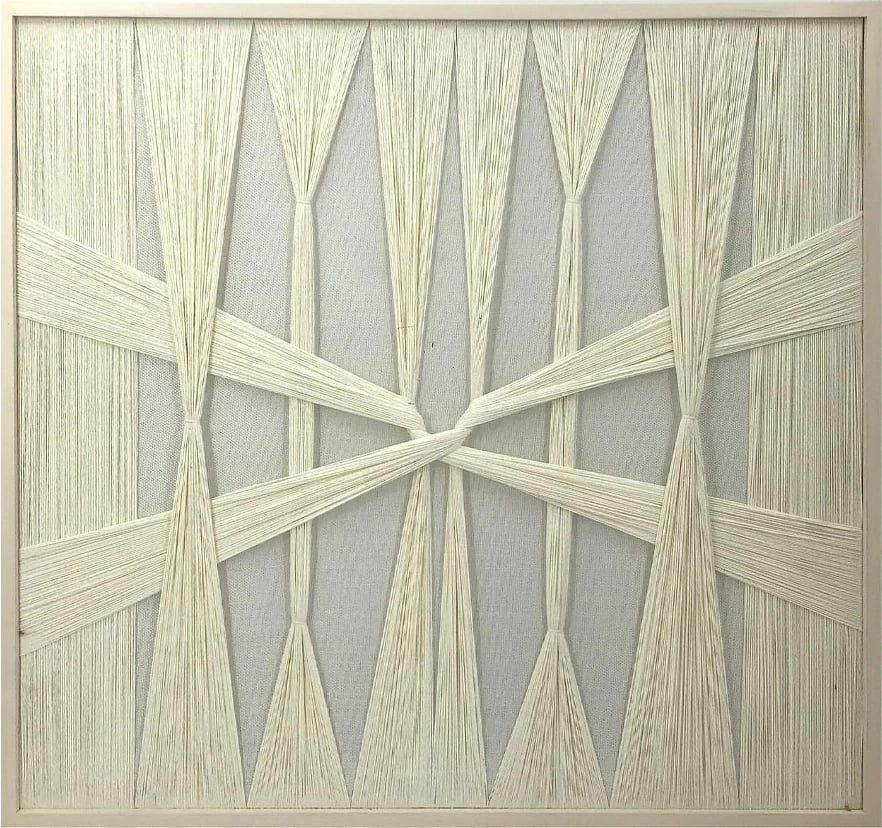 Pikturë dekorative Walk Wild, dru, fije të bardha, 80x80x3cm