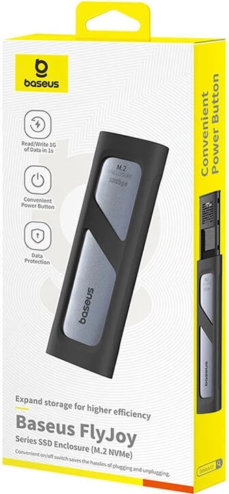 Kasë SSD Baseus FlyJoy B00760600811-01, M.2 NVMe, USB 3.2 Gen2, Gri