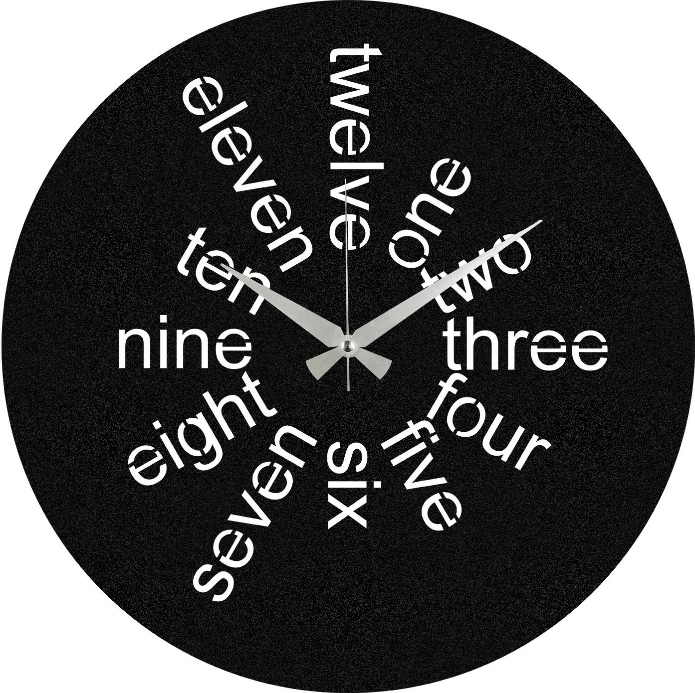 Orë muri dekorative prej metali, Wallity, Hati, e zezë, 48x48cm