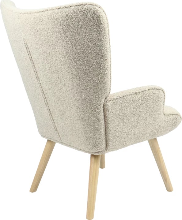 Karrige Fluffy, pëlhurë teddy, krem-natyrale, 75x69x96cm