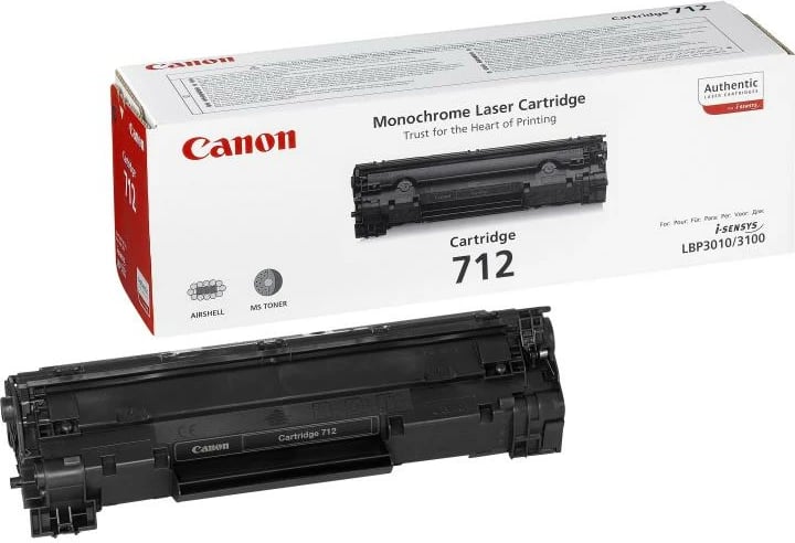 Toner, Canon, 712 (1870B002), deri 1,500 faqe A4, i zi