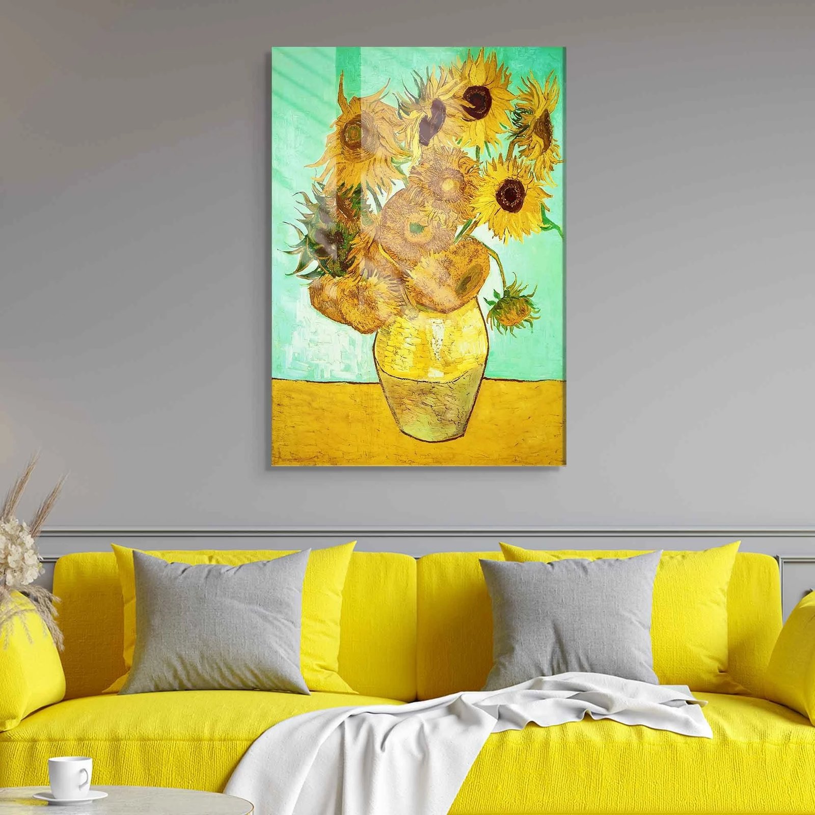 Pikturë dekorative prej xhami të temperuar, shumëngjyrëshe, 30x45cm