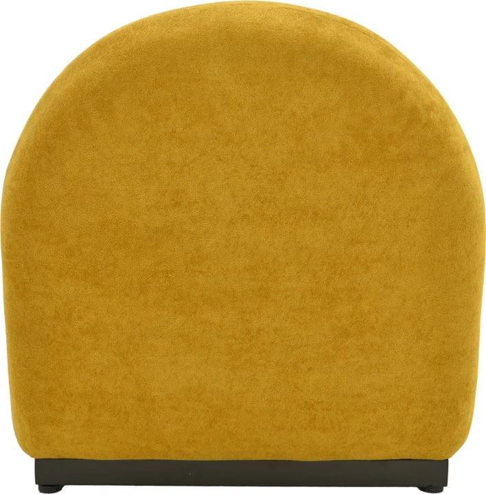 Karrige me rrotullim Zenny, material stof, ngjyrë e verdhë, 64x85x68cm