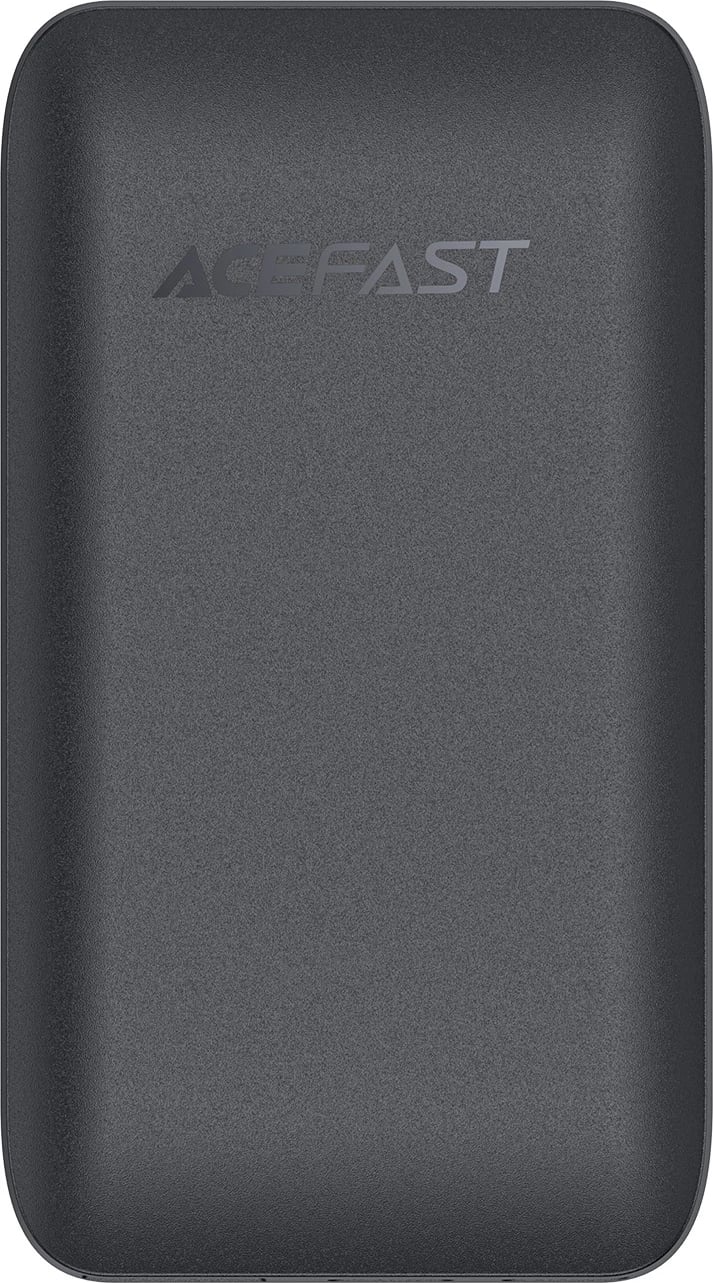 Karikues Acefast A100, 65W, GaN, 2x USB-C + USB-A, ultra i hollë, i zi