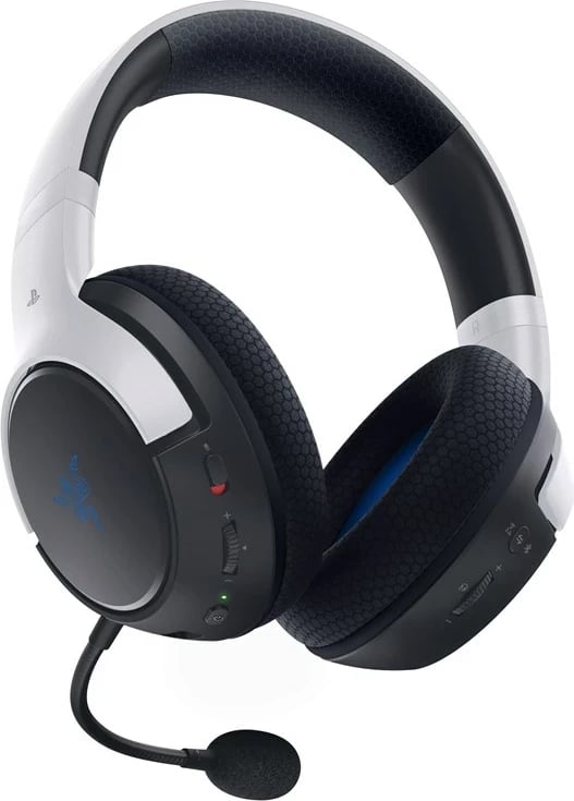 Kufje gaming Razer Kaira për Playstation, Wireless, USB Type-C, Bluetooth, Bardhë, Kaltër, Zi