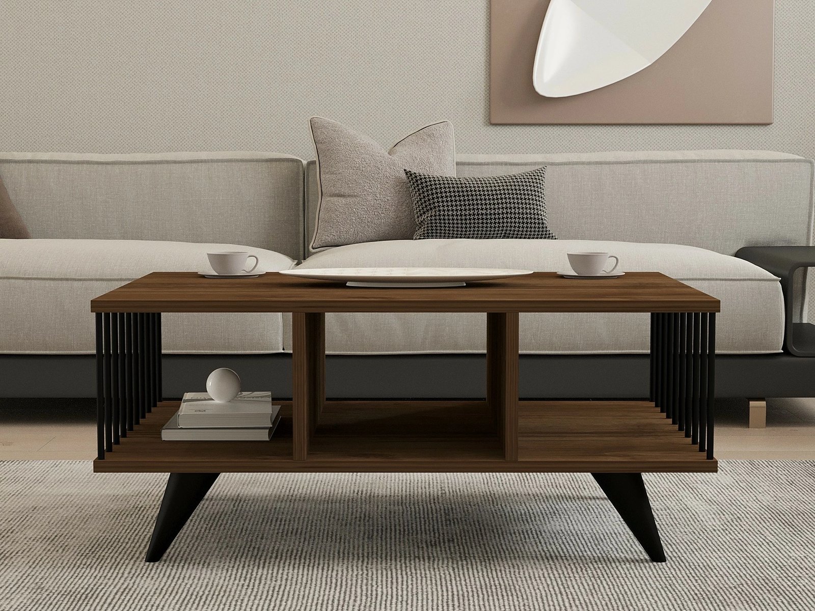 Tavolinë kafeje Hanah Home, Bert, ngjyrë arre