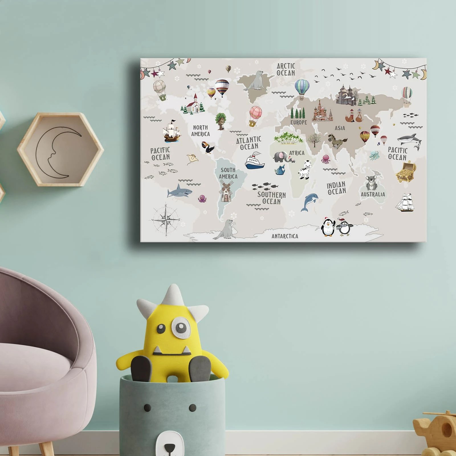 Pikturë dekorative në kanavacë, shumëngjyrëshe, Wallity, 45x70cm