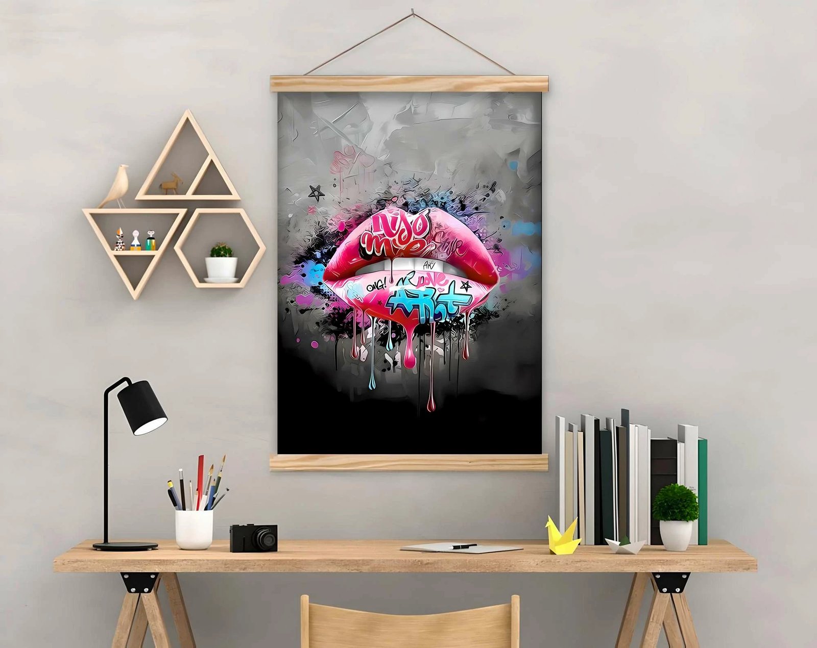 Pikturë dekorative me kornizë, shumëngjyrëshe, Wallity MRG59, 50x70cm