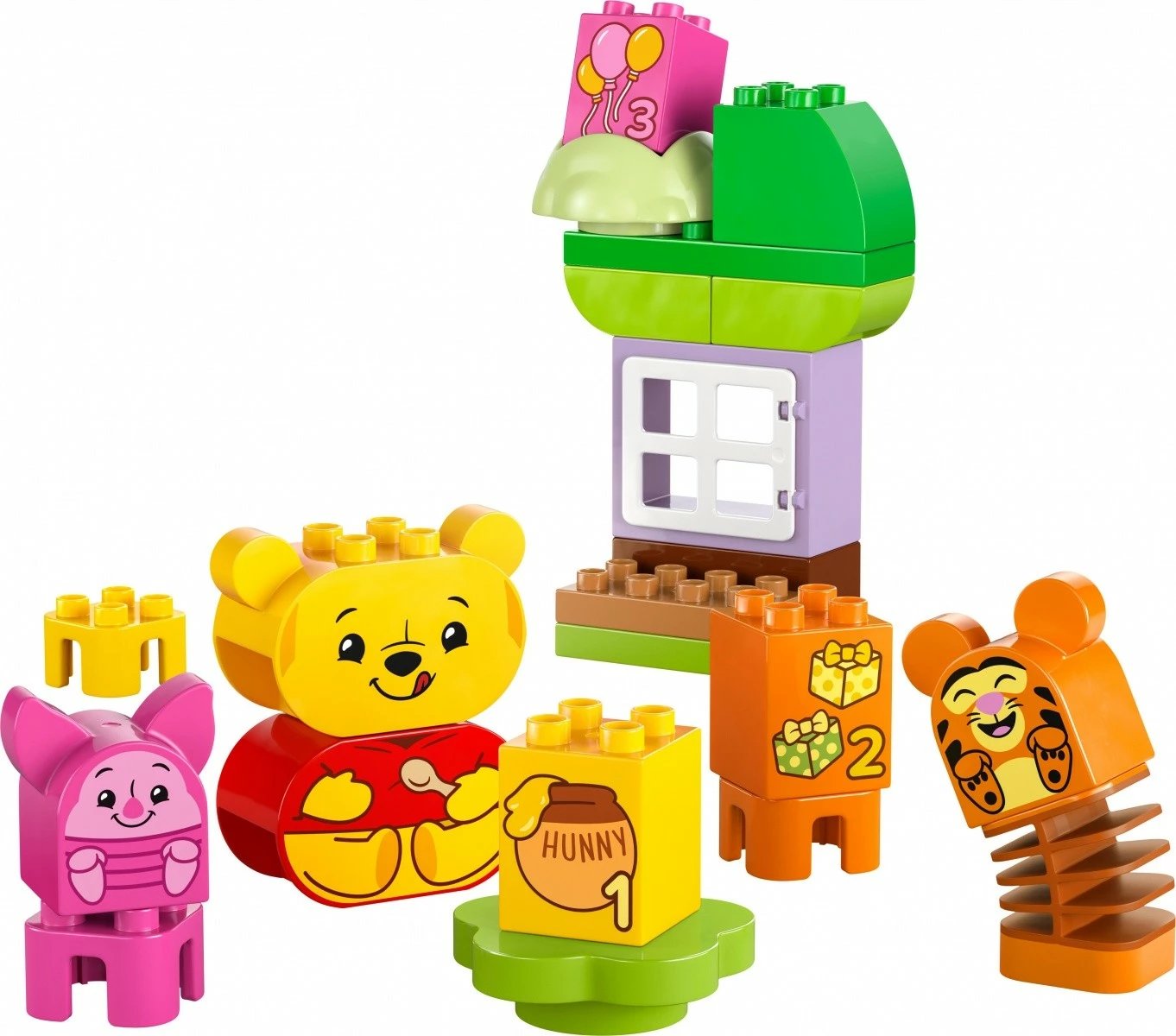 Set lodrash LEGO DUPLO Disney 10457 Winnie the Pooh's Birthday Party, 22 pjesë, plastikë, shumëngjyrëshe