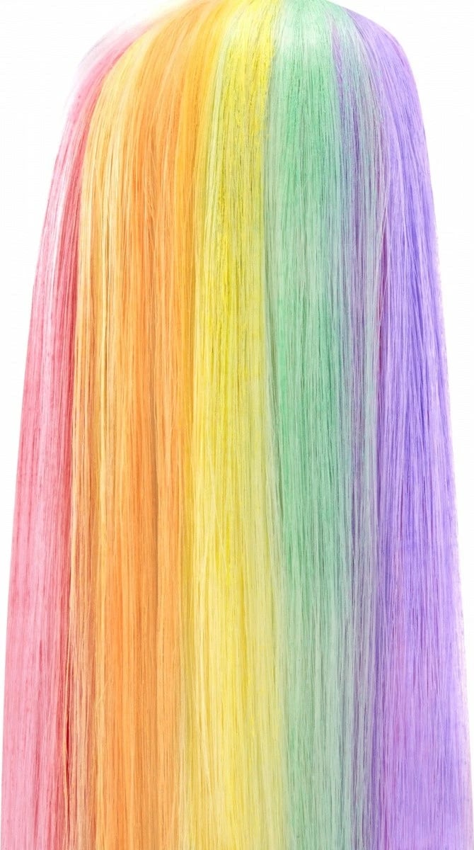 Kukull Rainbow High Amaya me set për stilim flokësh, 11 inch, me ngjyra të ndryshme