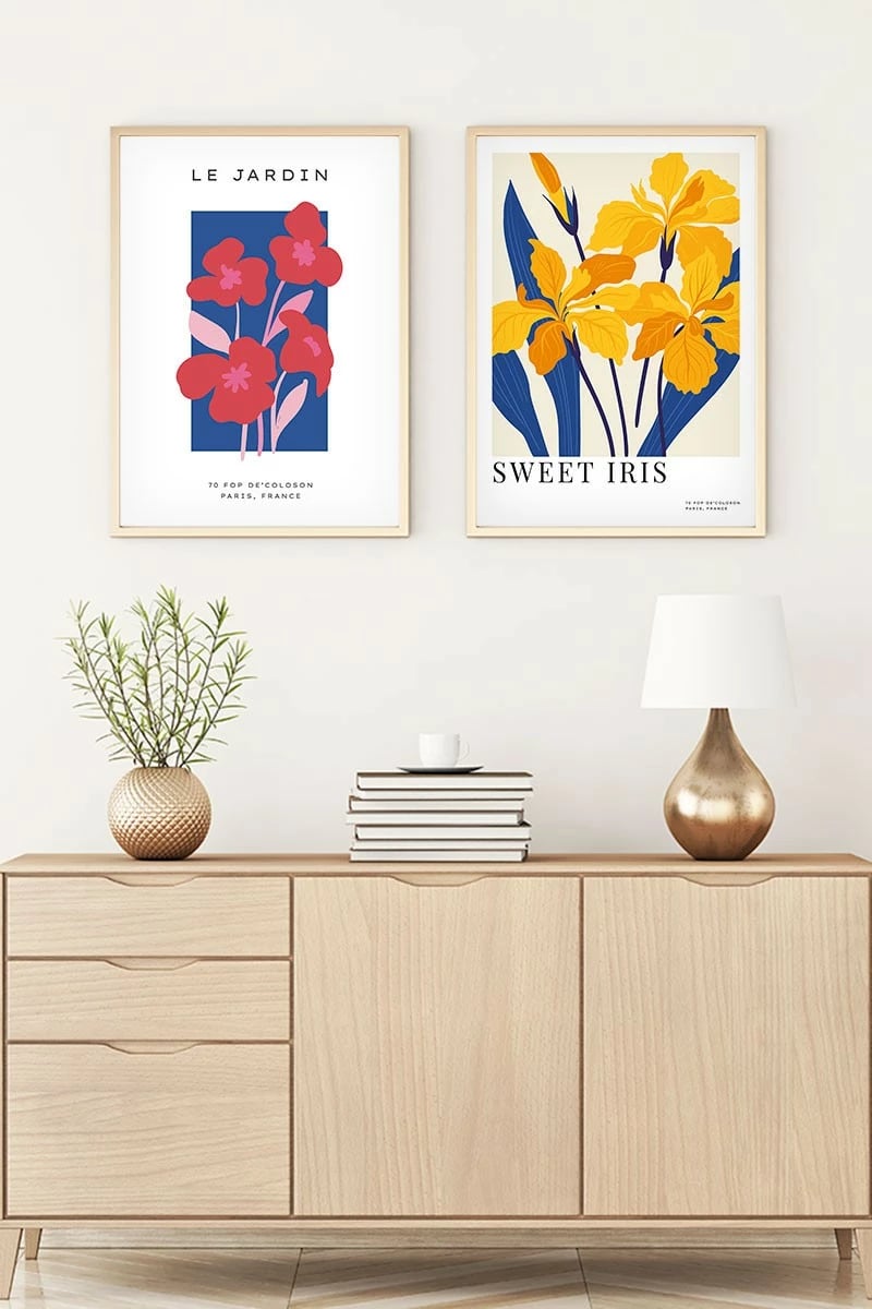 Pikturë dekorative me kornizë MDF (2 copë), Wallity, Huhu171, 50x35cm