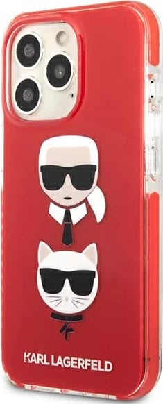 Mbështjellës Karl Lagerfeld KLHCP13LTPE2TR për iPhone 13/13 Pro, 6.1", i kuq