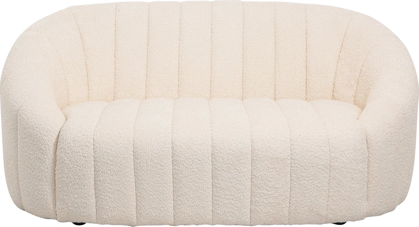 Divan dy ulës MOBY, pëlhurë boucle ecru, FH9595.06, 148x83x66H cm