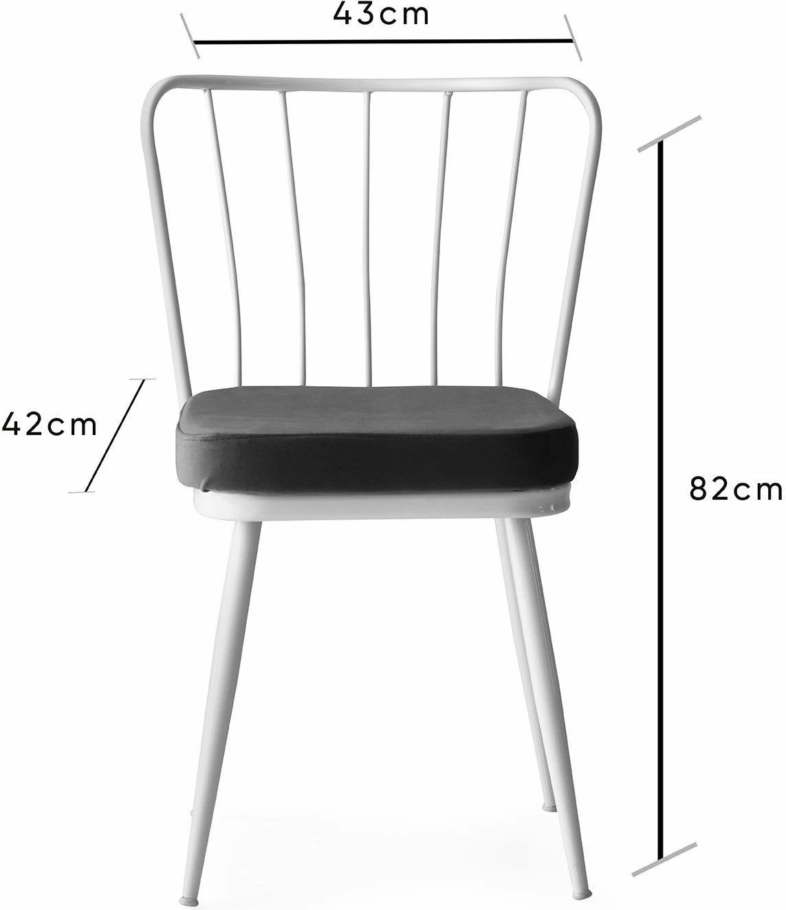 Set karrigesh (4 copë), Skye Decor, Yıldız - 962 V4, e bardhë
