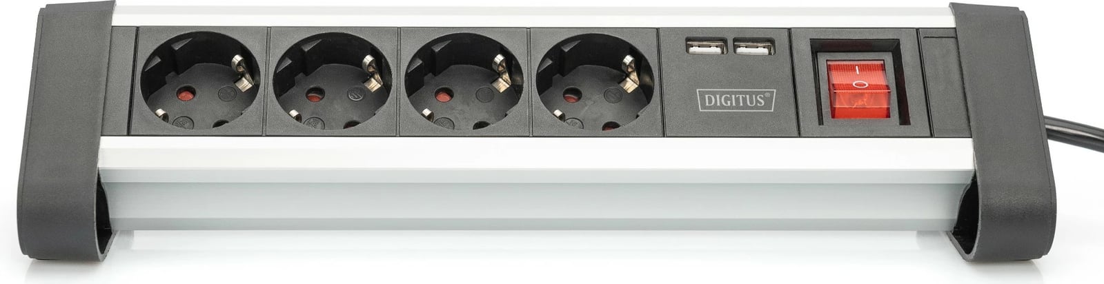 Shirit prizash Digitus 4-dalje me 2x porta USB, 1.5 m, i brendshëm, Tipi E / F, Tipi F (CEE 7/4), i zi, argjendtë, alumin Shirit prizash Digitus 4-dalje me 2x porta USB, 1.5 m, i brendshëm, Tipi E / F, Tipi F (CEE 7/4), i zi, argjendtë, alumin