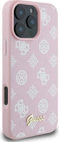 Mbështjellës Guess Peony Script Logo MagSafe për iPhone 16 Pro, Rozë Mbështjellës Guess Peony Script Logo MagSafe për iPhone 16 Pro, Rozë