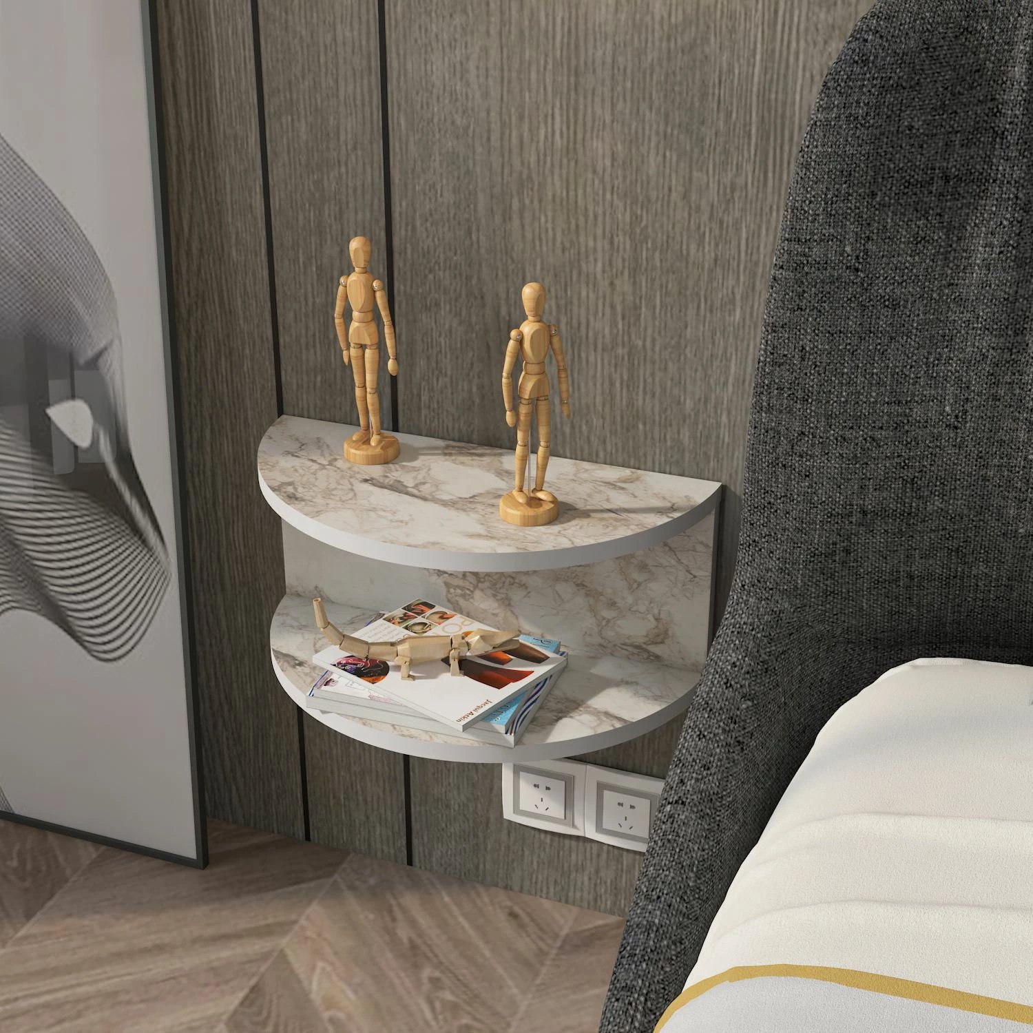 Komodinë nate Skye Decor, ngjyrë Ephesus, Bella