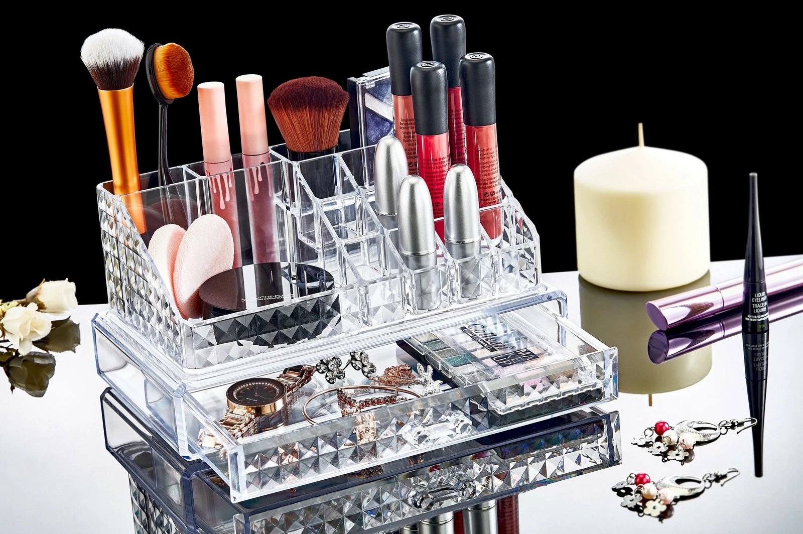 Organizues grimi akrilik Evila Originals, FT - 021, transparent, 22x14x13cm