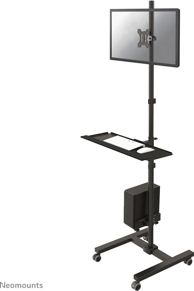 Karrocë mobile Neomounts FPMA-MOBILE1700, për monitor 10-32", çelik, e zezë