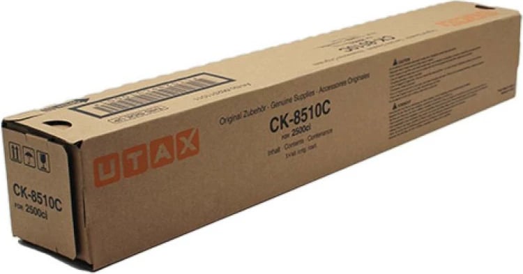 Toner, Utax CK-8510C 662511011, origjinal, rendiment 9,750–23,700 faqe, Cyan