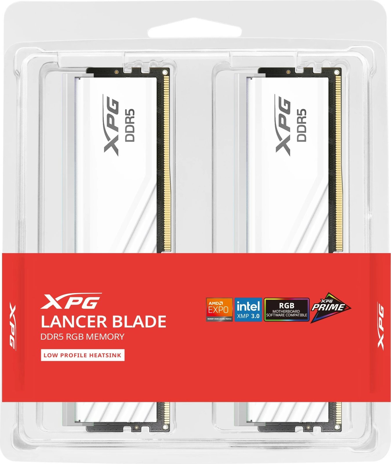RAM Memorje ADATA Lancer Blade RGB 48GB (2x24GB) DDR5 6000MHz, bardhë