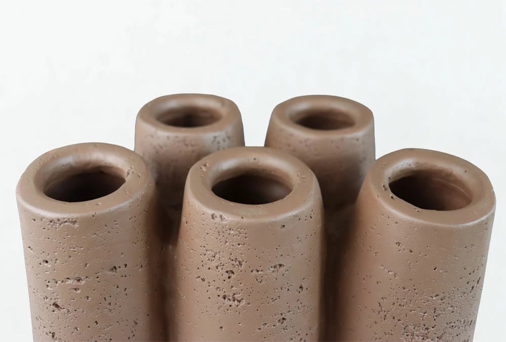 Vazo ORIN, ngjyrë kafe, 23x15.5x38cm, rrëshirë