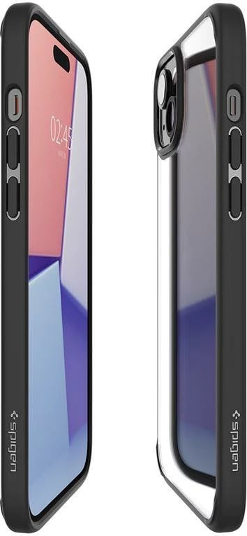 Mbështjellës Spigen Crystal Hybrid për iPhone 15 Plus, Transparent/Black
