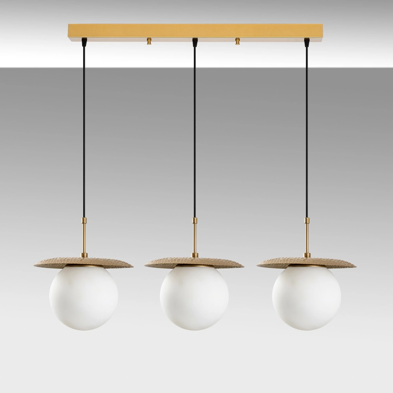 Llambë tavani Opviq, Anemon, ngjyrë ari, 3 drita