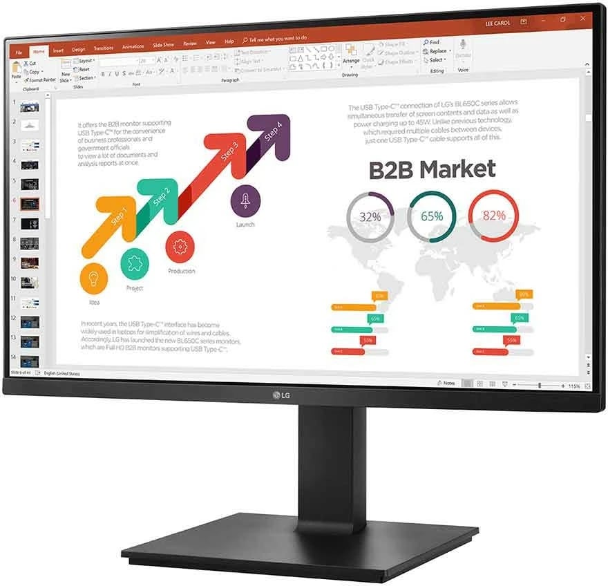 Monitor LG 24BP45SP-B, 23.8 inç, Full HD, LED, 5 ms, i zi