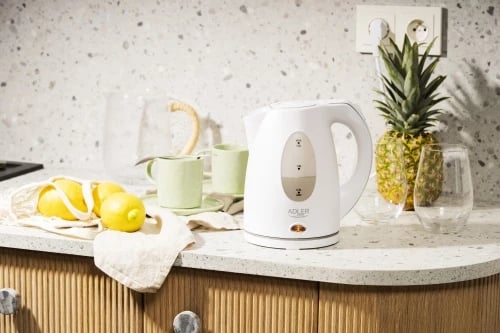 zierës uji elektrik plastik, Adler AD 1207, 1.5 L, 1850-2200 W, i bardhë