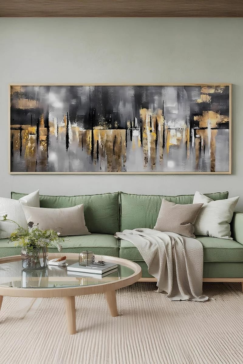 Pikturë dekorative me kornizë, shumëngjyrëshe, Wallity, Artsmdfyty11-3370, 33x70cm