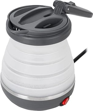 Zierës uji udhëtimi, Adler AD 1370 UK, 0.6 L, silikon i palosshëm, 750W, prizë UK, gri