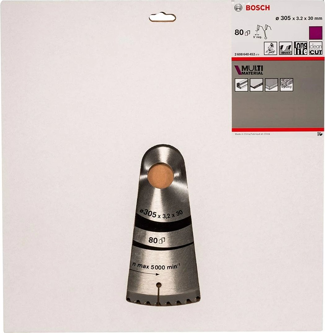 Disk prerës Bosch Multi Material 2608640452, 30.5 cm, për metal