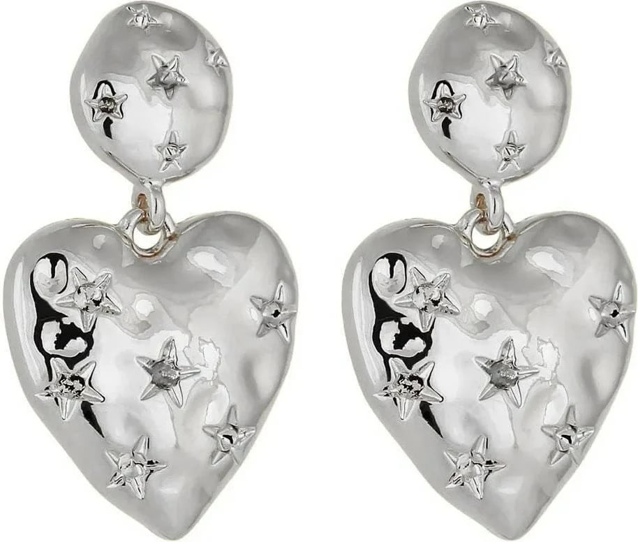 Vathë argjendi Jumeon, zemër me yje, Gms-Klpyldz-Slnt