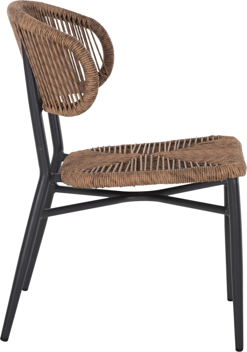 Karrige EULO FH6049.03 alumini në ngjyrë antracit-sintetik rattan në gri 49x60x78Hcm