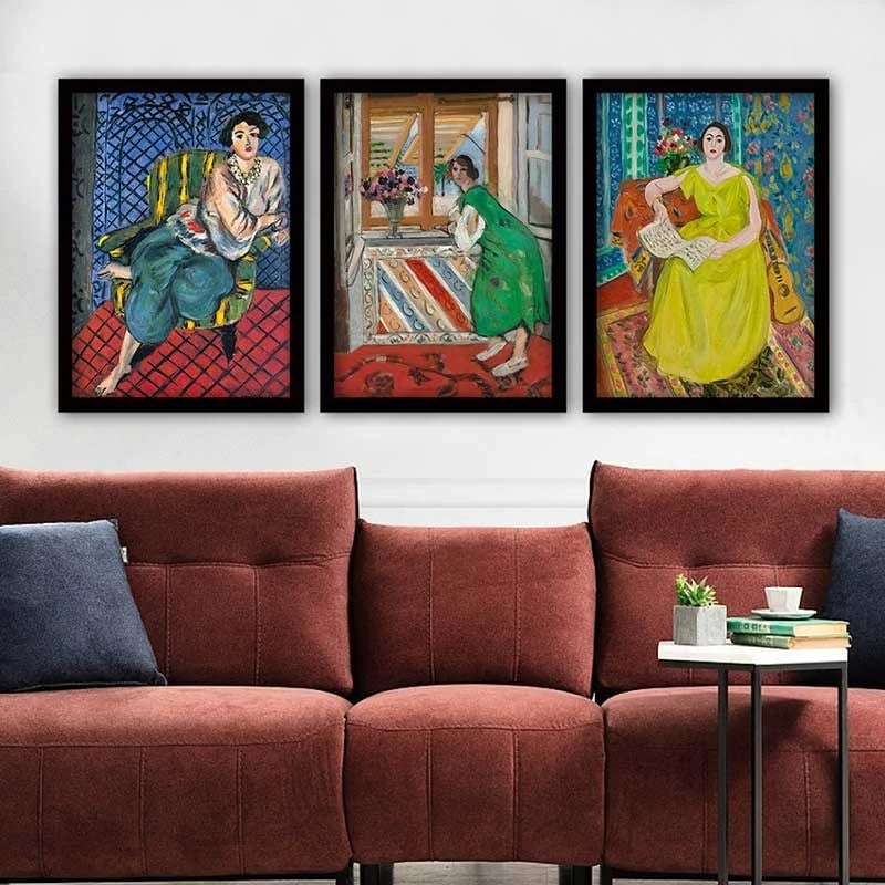 Pikturë dekorative me kornizë (3 copë), Wallity, 3SC_UN895327_3545