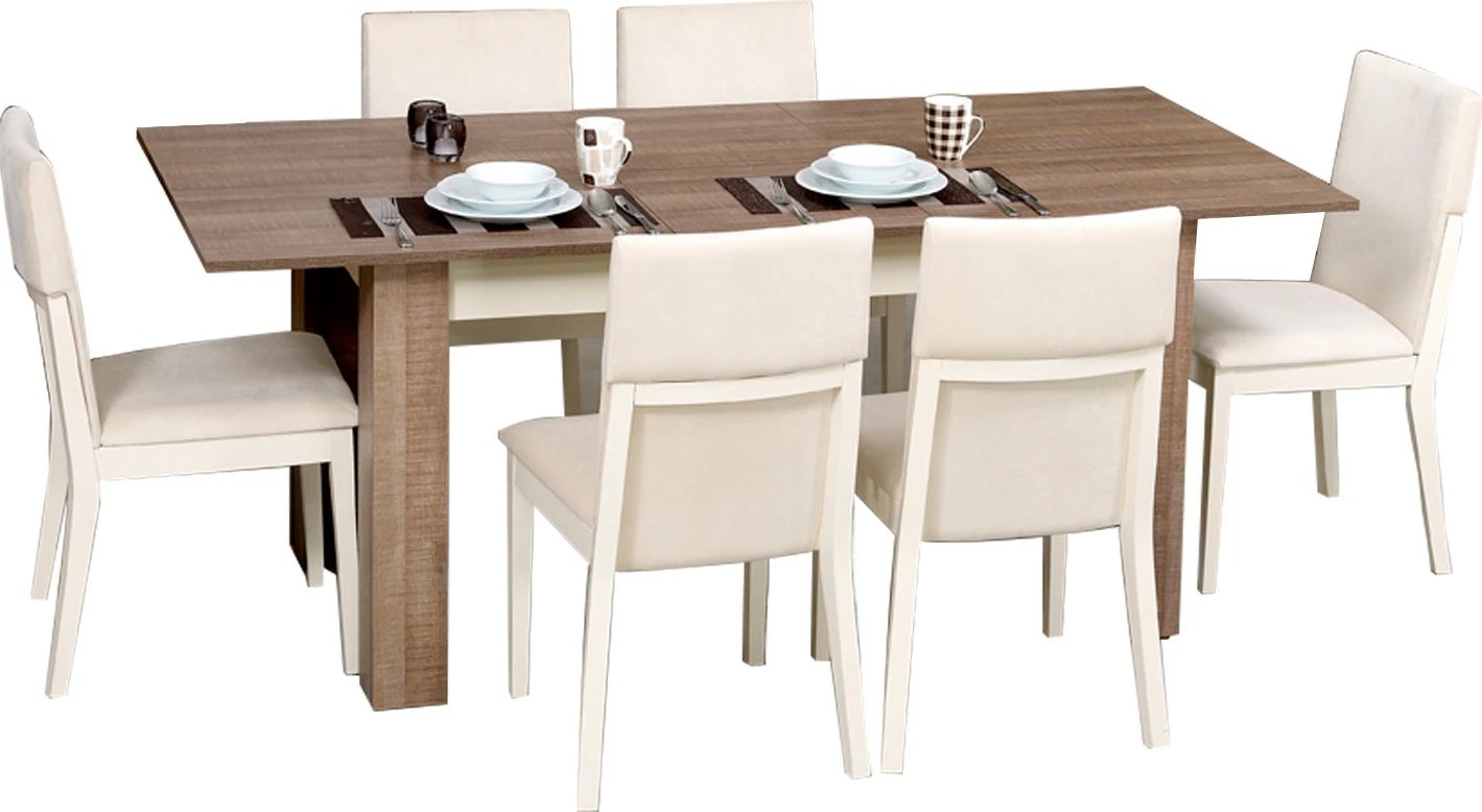 Tavolinë ngrënieje zgjatshme, ngjyrë lisi i errët, Hanah Home Tavolinë ngrënieje zgjatshme, ngjyrë lisi i errët, Hanah Home