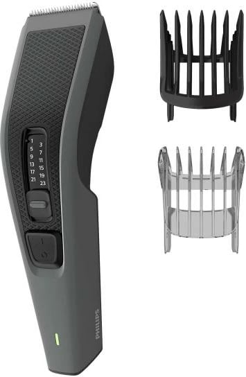 Makinë qethëse Philips HC3525/15 Series 3000, 13 gjatësitë, DualCut & Trim‑n‑Flow, gri/zezë