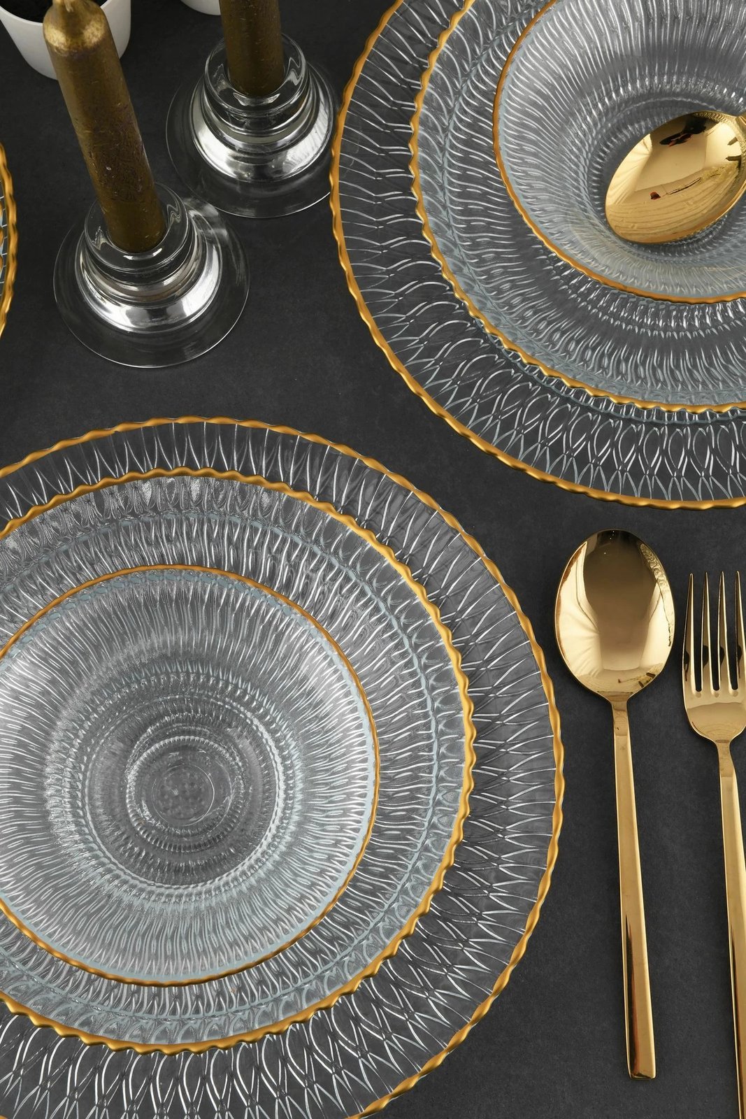 Set darke prej qelqi, 12 pjesë, Hermia Selen 12YTAY