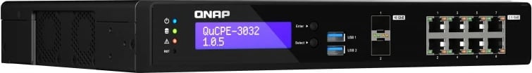 NAS sistem QNAP QuCPE-3032-C3558R-8G, Intel Atom C3558R, 8x2.5GbE, 2x10GbE SFP+, 8GB RAM, e zezë